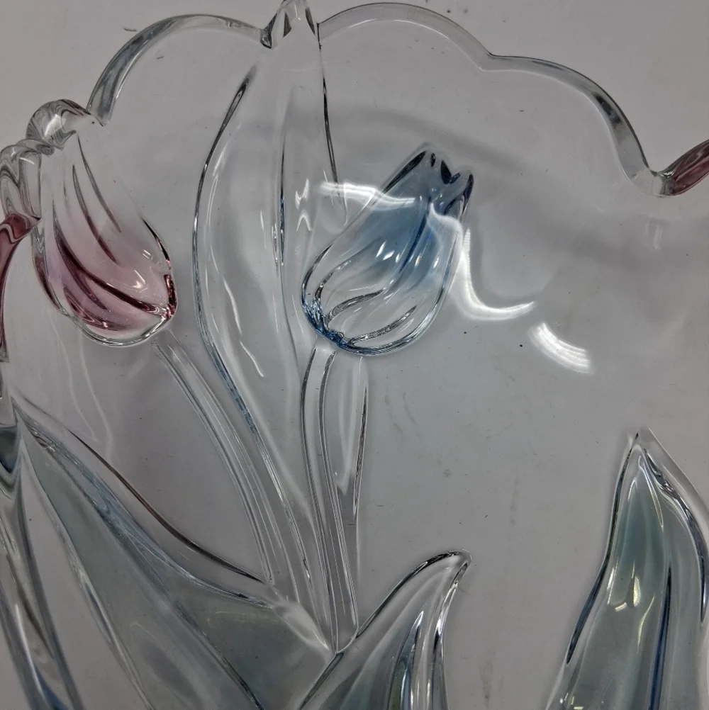 Vintage Walther Gras  Authentic Glass Serving Dish